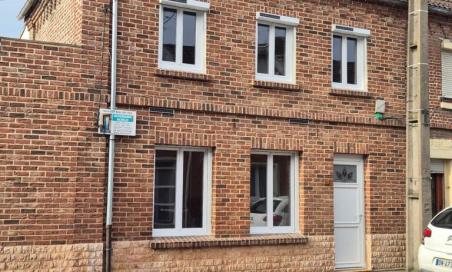 Porte d'entrée PVC, fenêtres PVC  blanc et volets solaires alu à Meurchin